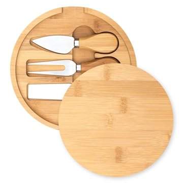 13 Customized Harper Mini Bamboo Cheese Board Knife Set - Compact
