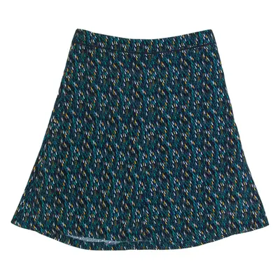 WHITE STUFF Womens Flare Skirt Blue Knee Length Viscose Spotted UK 10