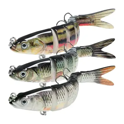 Fishing Lure, Artificial Fishing Bait with Hook & Propeller Tail, Fishing Accessories for Freshwater & Saltwater Fishing