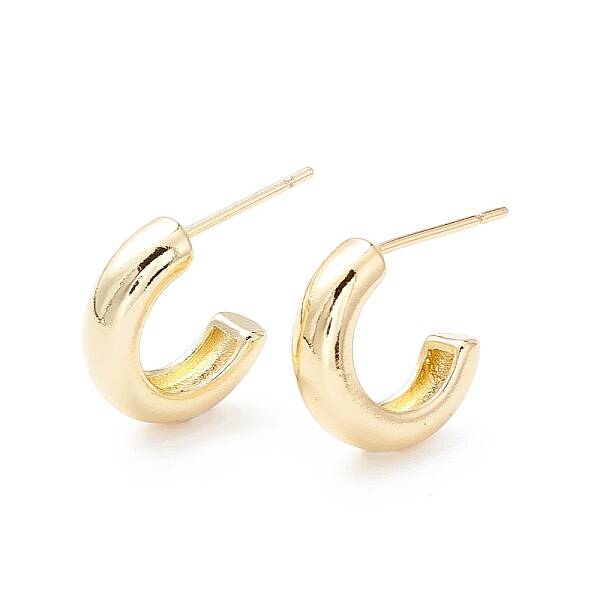Chunky C-shape Stud Earrings