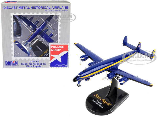 Lockheed L-1049G Super Constellation Commercial Aircraft Blue Angels United States Navy 1/300 Diecast Model Airplane by Posta...