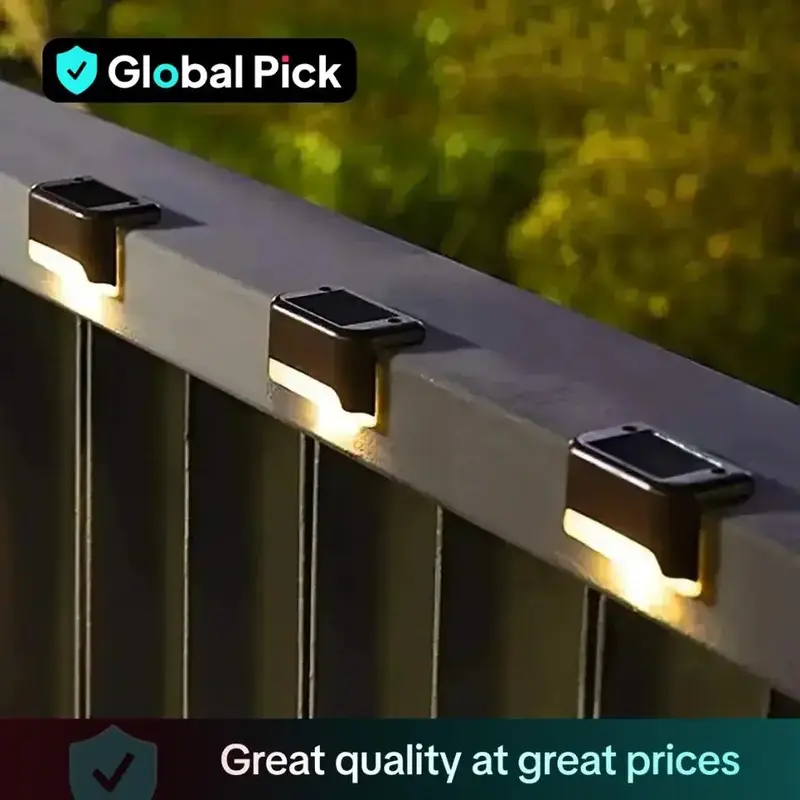 Solar Powered LED Light, Outdoor Waterproof LED Light, Waterproof Solar Step Light, Outdoor Garden Light For Deck Stairs Pati...