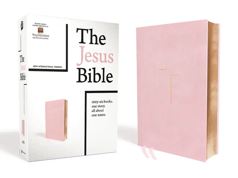 The Jesus Bible, NIV Edition, Leathersoft over Board, Pink, Comfort Print by Passion Publishing||Louie Giglio||Zondervan [Har...