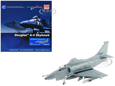 Douglas A-4M Skyhawk Aircraft VMA-131 Diamondbacks (1993) United States Marines Air Power Series 1/72 Diecast Model by Ho...