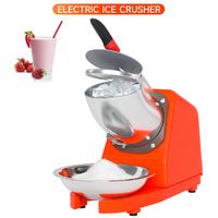 Summer Essential Orange 300W Electric Ice Crusher Machine,Shaver Snow Cone Maker,Dual Blades Aluminium Cover, Kitchen Utensil...