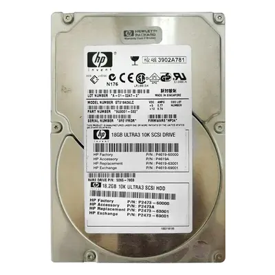 P4619-60000 HP 18.2GB Ultra-160 SCSI 10000 3.5-inch Hard Drive