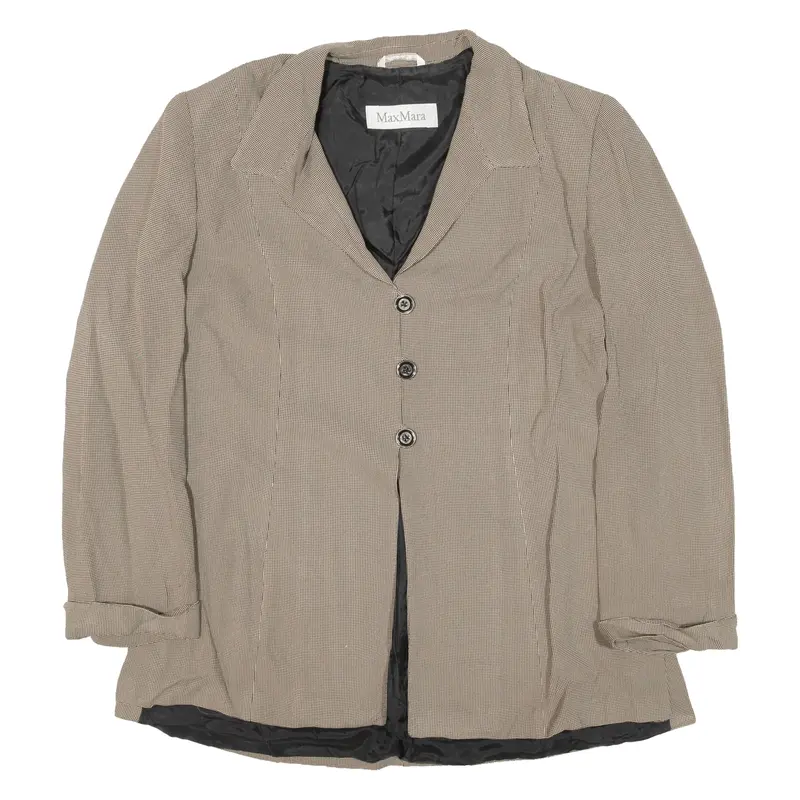 MAX MARA Blazer Jacket Gold Viscose Womens UK 10