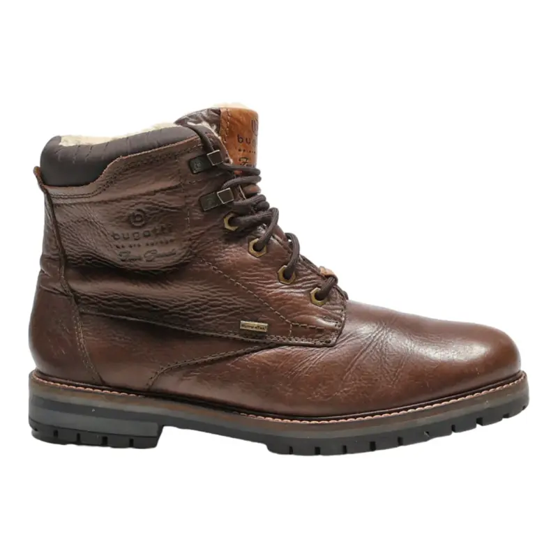 BUGATTI Lace-Up Boots Brown Synthetic Mens UK 7.5
