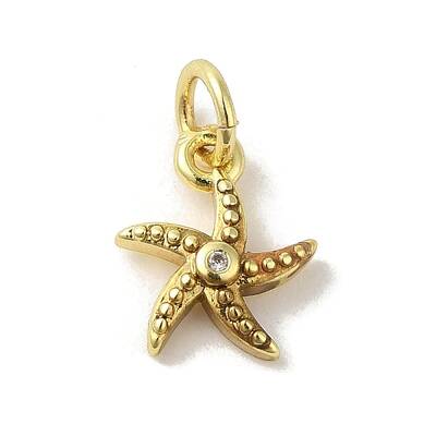 Brass Micro Pave Cubic Zirconia Charms