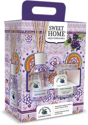 Sweet Home Collection Set Regalo Diffusore Di Aromi Con Candela Fiori Di Sambuco