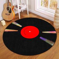 Vinyl Record Pattern Round Rug, Non-slip Washable Floor Unique Rugs, Cool Rugs, Household Decorative Rug, Soft Floor Carpet f...