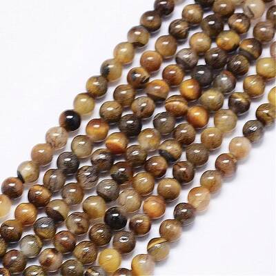 Natural Yellow Tiger Eye Bead Strands