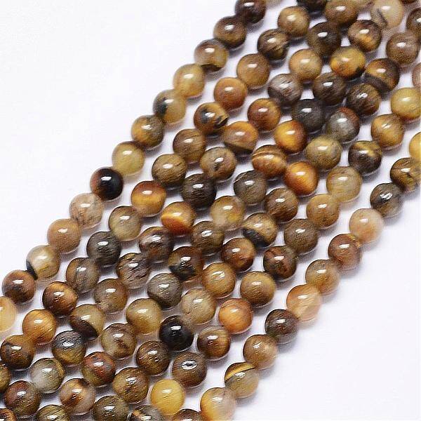 Natural Yellow Tiger Eye Bead Strands