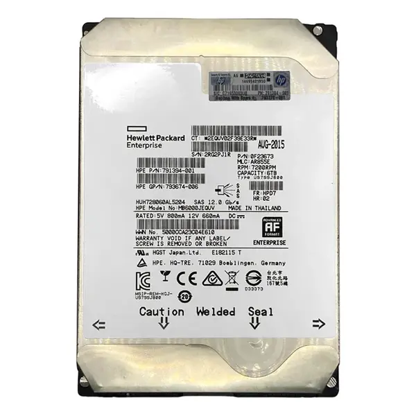HUH728060AL5204 HGST 6TB 12Gb/s SAS 7200 3.5-inch 128MB Hard Drive