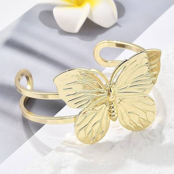 Butterfly Brass Cuff Open Bangles