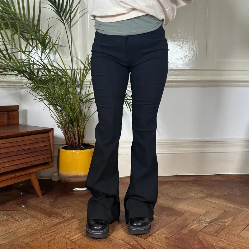Flare Nixie Miss Sixty Flared Trousers - 28W UK 4 Black Polyester Blend