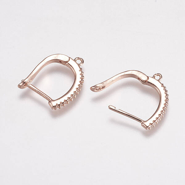 Brass Micro Pave Cubic Zirconia Earring Findings