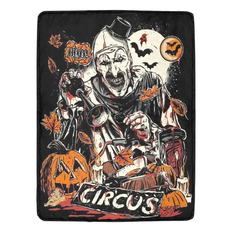 Horror Movie Blanket, Halloween Throw Blanket, Cozy Soft Lightweight Flannel Blankets For Couch Sofa Bed, Plush Fuzzy Blanket...