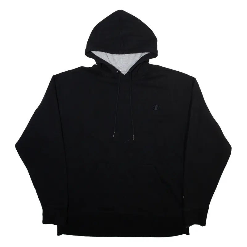 CHAMPION Mens Black Hoodie M