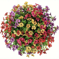 Buy 2 get 1 free，Artificial Flower (12/24pcs/set), UV Resistant Colorful Fake FlowerDecorative Bouquet for Home DecorGarden...