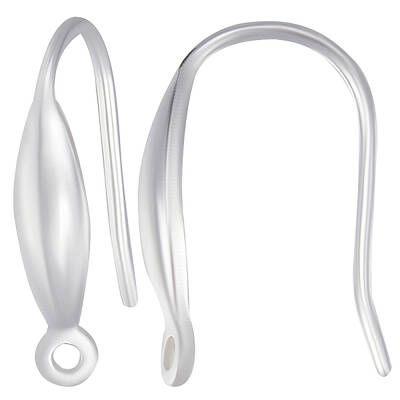 Beebeecraft 1 Box 5 Pairs French Earring Hooks 925 Sterling Silver Teardrop Fish Ear Hooks Ear Wires with Loops for Women DIY...