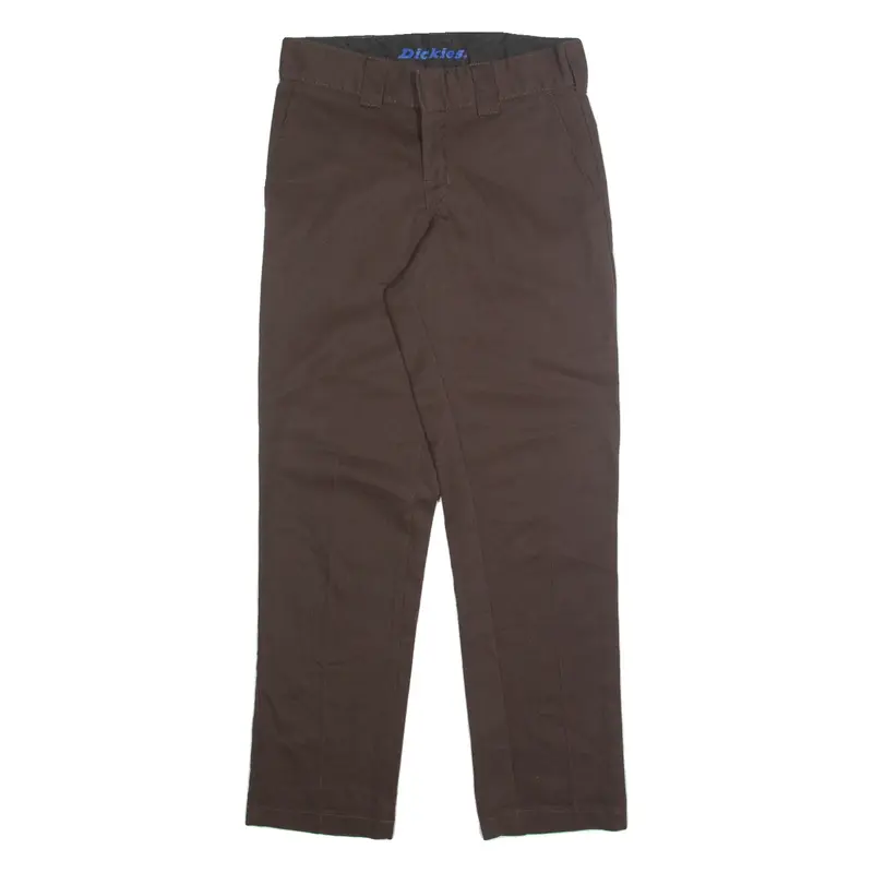 DICKIES Chino Mens Trousers Brown Regular Straight W28 L28
