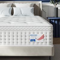 BedStory 12 Inch Hybrid Mattress, Twin Full Queen King Bed, Medium Firm Memory Foam, Pocket Springs for Quiet Sleep Home Whit...