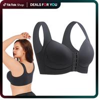 Half Covered Bra for Women - Deep V Neck Pure Black Design Wireless Anti-Slip Comfortable Everyday Wear Basic Vneck Elegance ...