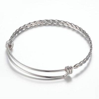 Tarnish Resistant Adjustable 304 Stainless Steel Expandable Bangle Making