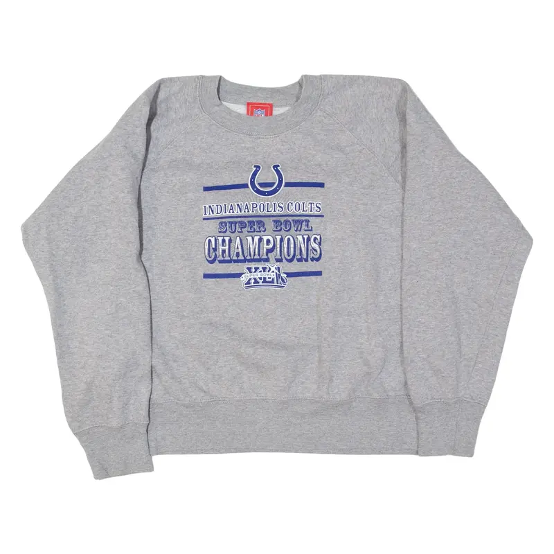 NFL Indianapolis Colts Super Bowl XLI 2007 Champions USA Sweatshirt Grey Womens L