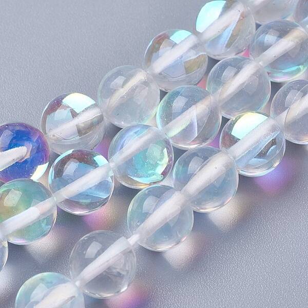Synthetic Moonstone Beads Strands