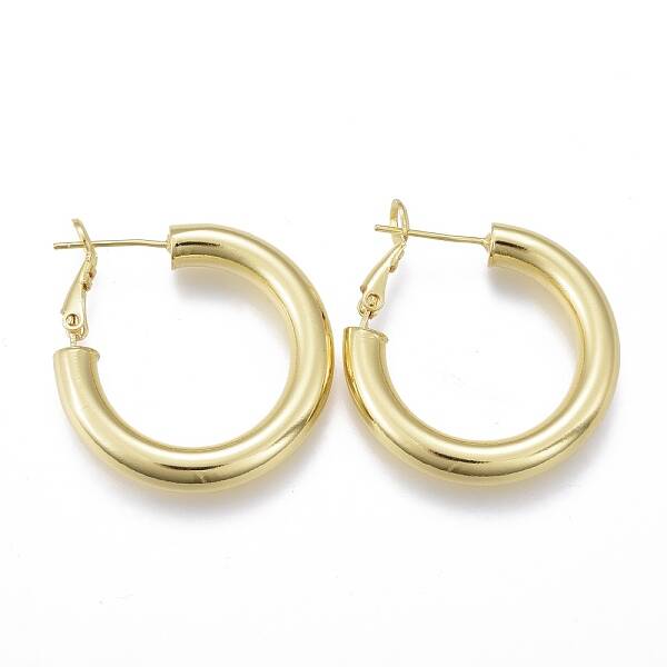 Brass Hoop Earrings