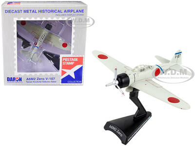 Mitsubishi A6M2 Zero Fighter Aircraft V-107 Tainan Koukutai - Saburou Sakai Imperial Japanese Navy 1/97 Diecast Model Airpl...