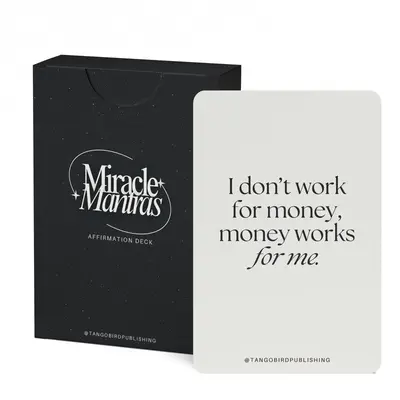 TangoBird Miracle Mantras Affirmation Deck - 60 Cards for Manifestation and Daily Affirmations