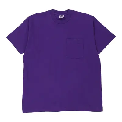 Single Stitch Made in USA Bvd T-Shirt - XL Purple Cotton