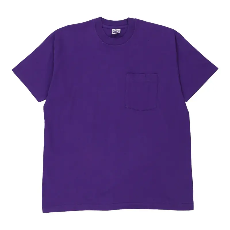 Single Stitch Made in USA Bvd T-Shirt - XL Purple Cotton