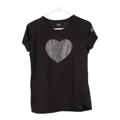 Avirex Top - Medium Black Cotton