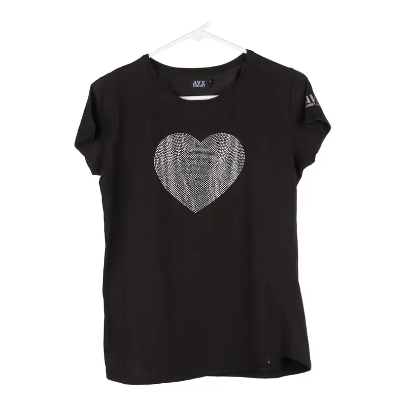 Avirex Top - Medium Black Cotton