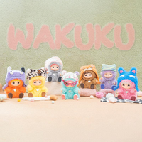 Wakuku – Fuzzy Trendy Party Series Blind Box Keychain, Soft Vinyl & Furry Plush Figure, Cute Collectible Toy Gift for Kids ...