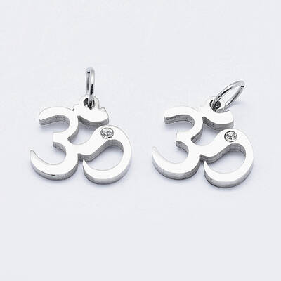 Eco-Friendly 316 Surgical Stainless Steel Micro Pave Cubic Zirconia Charms
