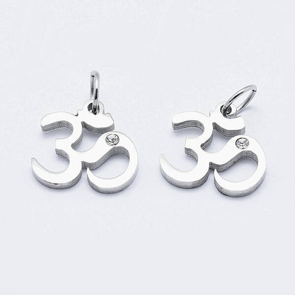 Eco-Friendly 316 Surgical Stainless Steel Micro Pave Cubic Zirconia Charms