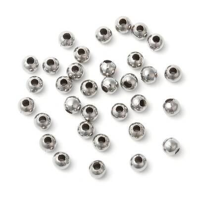 Tarnish Resistant 304 Stainless Steel Hollow Round Seamed Beads