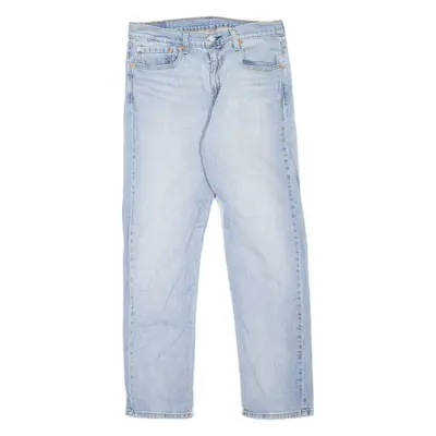 LEVI'S 502 Jeans Mens Blue Regular Tapered Stone Wash W34 L32