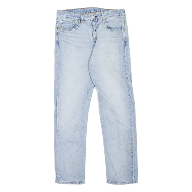 LEVI'S 502 Jeans Mens Blue Regular Tapered Stone Wash W34 L32