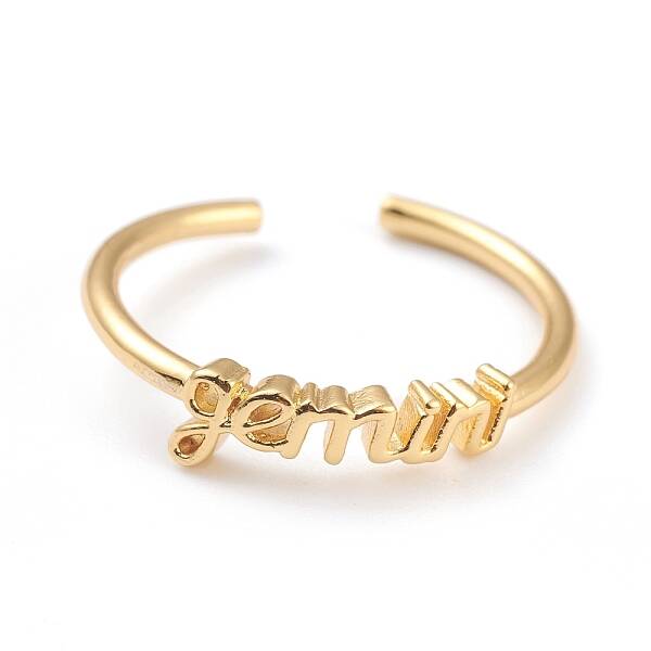 Constellation/Zodiac Sign Brass Cuff Rings