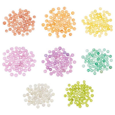 480Pcs 8 Colors Dyed Natural Malaysia Jade Rondelle Beads Strands