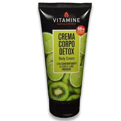 Vitamin body cream with centrifuged fresh kiwi and lime