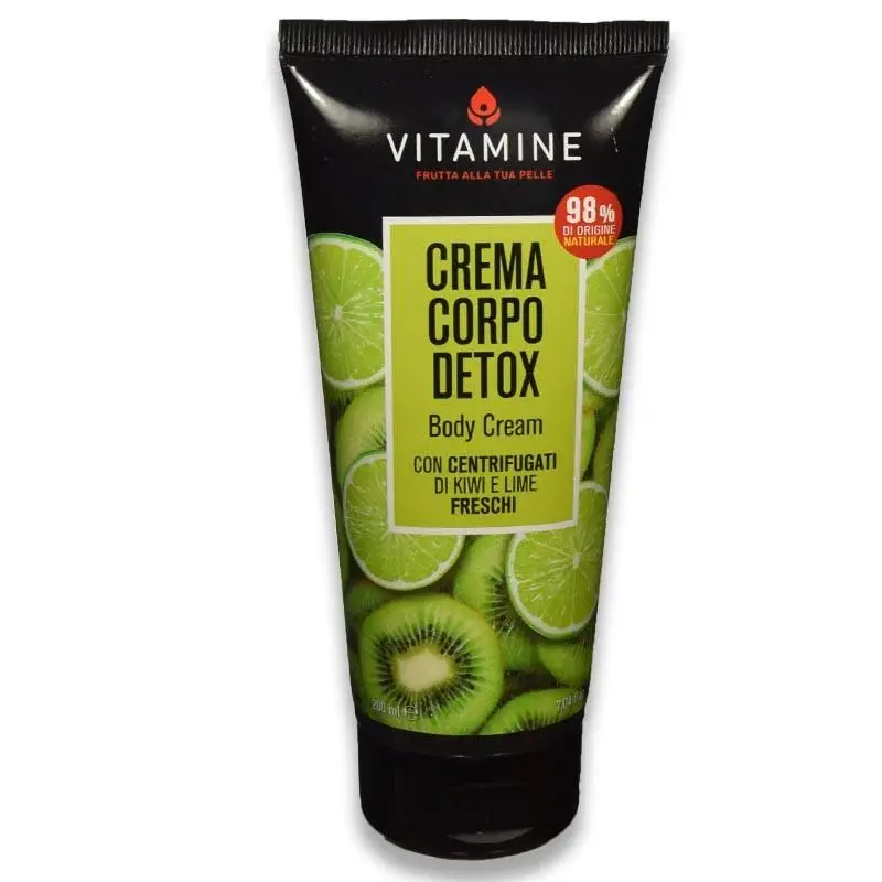 Vitamin body cream with centrifuged fresh kiwi and lime