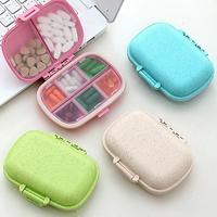 Portable 8-compartment Pill Box, 1 Count Pill Container with Removable Lid & Lock, Household Pill Organizer for Daily Care Me...