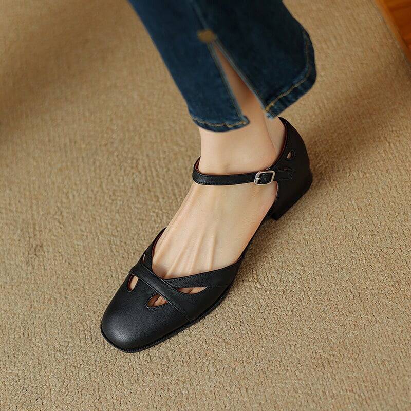 CHIKO Kylee Square Toe Block Heels Pumps Shoes